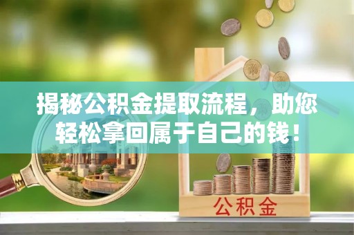 杨梅揭秘公积金提取流程，助您轻松拿回属于自己的钱！
