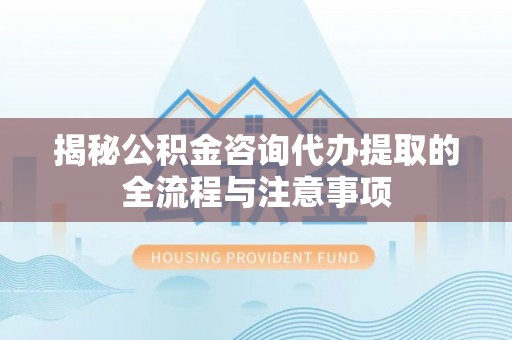杨梅揭秘公积金咨询代办提取的全流程与注意事项