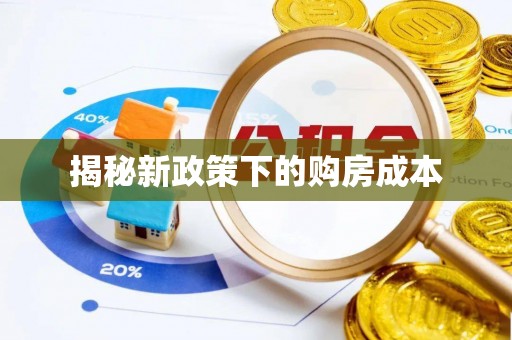 杨梅揭秘新政策下的购房成本