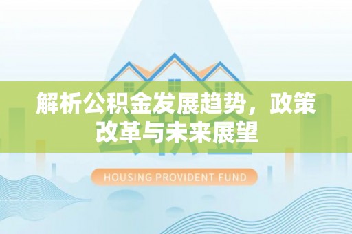 杨梅解析公积金发展趋势，政策改革与未来展望
