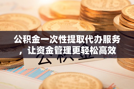 杨梅公积金一次性提取代办服务，让资金管理更轻松高效