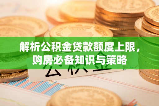 杨梅解析公积金贷款额度上限，购房必备知识与策略