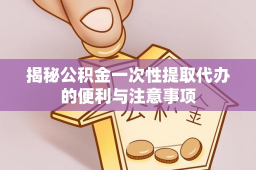 杨梅揭秘公积金一次性提取代办的便利与注意事项