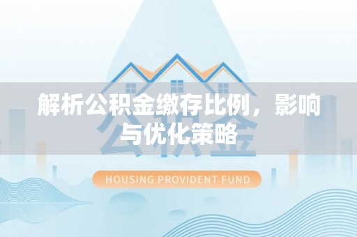 杨梅解析公积金缴存比例，影响与优化策略